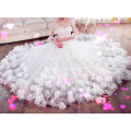 Elegant Trendy Soft Pure White Floral Princess Wedding Dress com qualidade superior